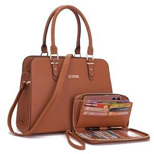 Purse For Womens Purses And Handbags Satchel Wallet Sets Work Tote Bags Brown